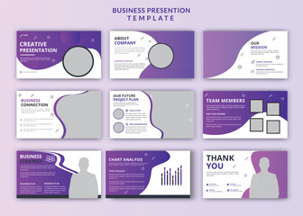 Startup modern business editable PowerPoint presentation slide design template set 