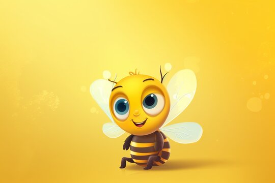 little bee cartoon from generative ai