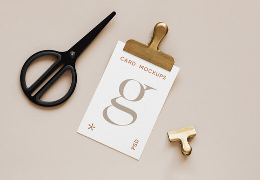 Vertical Business Card Mockup