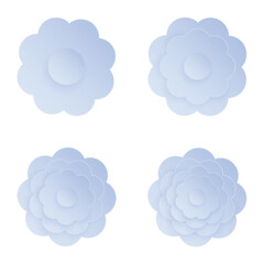 Flower, Element of floral paper cut. Paper cut of flower shape. Icon of valentine day, gift, ornament, love and spring symbol. Illustration of floral.