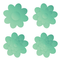 Flower, Element of floral paper cut. Paper cut of flower shape. Icon of valentine day, gift, ornament, love and spring symbol. Illustration of floral.