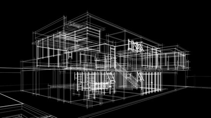 sketch of a house