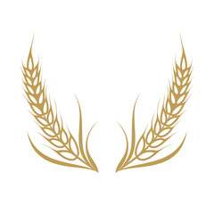 Wreath Wheat ears icon logo. Laurel Wreath vector design