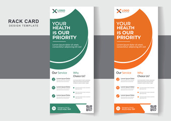 Dl flyer medical rack card design editable templates