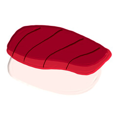 cute food with acrylic painting