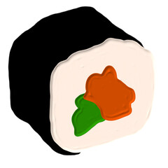 cute food with acrylic painting