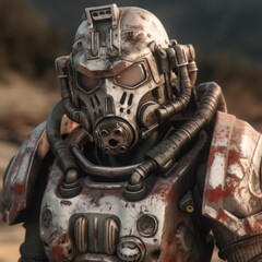 future soldier wearing suit of armor 