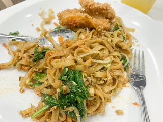 pasta with crispy fried chicken