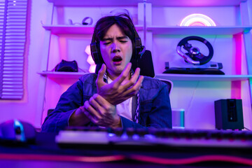 After a lengthy period of practice, professional gamer always get neck, shoulder, back, finger pain. Tired, exhausted ,sleepy are results of repetitive activity. Pro-gamer suffer from office syndrome