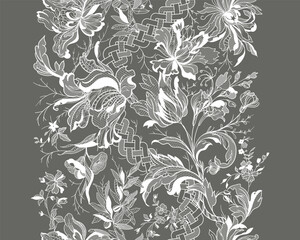 lace floral seamless pattern. Chintz