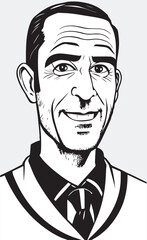 character caricatures black and white