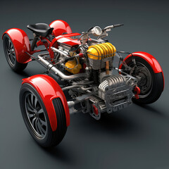 motorcycle on black background, car, motorcycle isolated on black