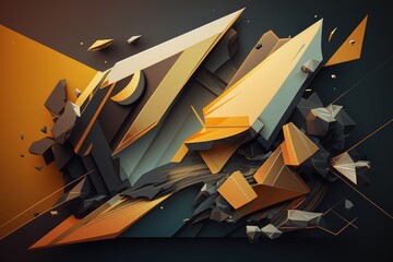 Abstract geometric shapes. Futuristic background design