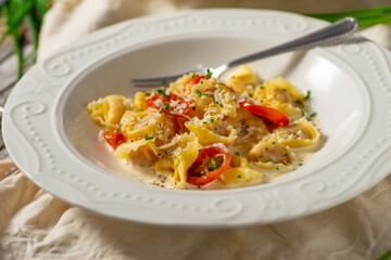 Fresh homemade tortellini