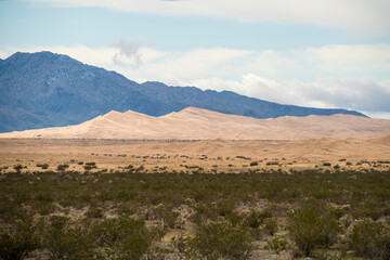 landscape with sky and sand dunes