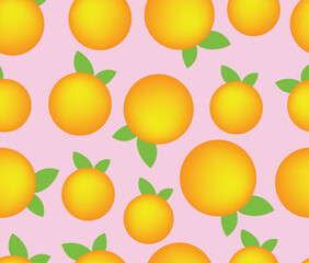 orange vector art seamless pattern design
