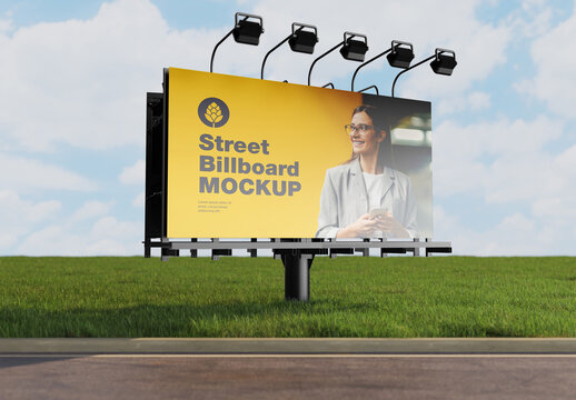 Outdoor Billboard Scene Mockup
