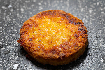 Delicious beef cutlet with a crispy crust