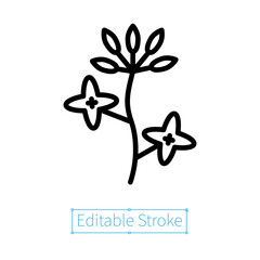 Rapeseed Icon. Editable vector stroke. Vector sign in simple style isolated on white background. Original size 64x64 pixels.