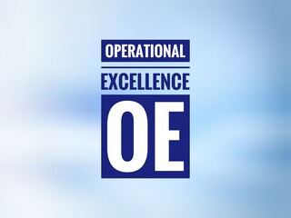 Operational excellence quote light blue gradient background, business management  text 