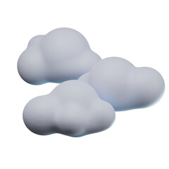 3D Cloudy Weather Illustration