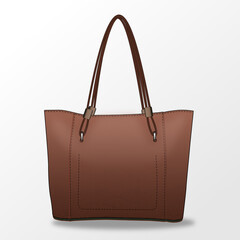 brown leather bag illustration background
