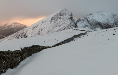 Nantlle Ridge in winter