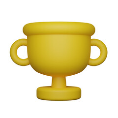3d trophy cup icon.