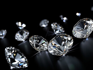 diamond on black background