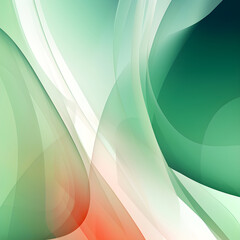 Abstract modern green wave design background. Generative AI