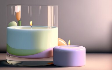 Fototapeta na wymiar stylish candlelight paraffin background for calm and relaxation atmosphere generative ai