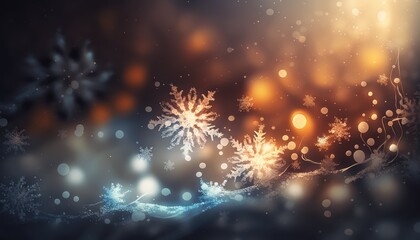 eye catching winter season snowflake backdrop generative ai