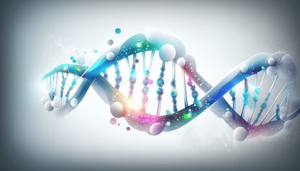 glowing human DNA strand wallpaper the science of life generative ai
