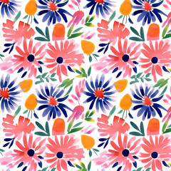 Obraz premium Seamless flower graphics