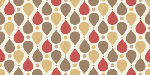 Retro water drops background. Seamless pattern. Vector. レトロな水滴パターン