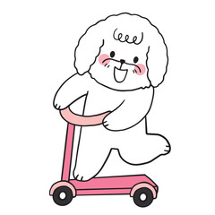 Cartoon cute funny dog vector.