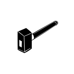 Vector sketch hand drawn hammer silhouette, line art