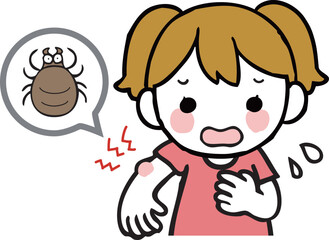 ダニに噛まれた女の子