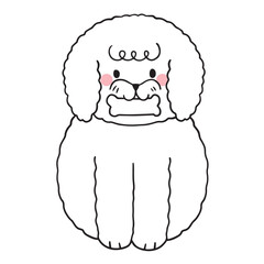 Cartoon cute funny dog vector.