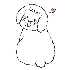 Cartoon cute funny dog vector.