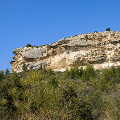 Fototapeta na wymiar Massive rock formation near Les Baux de Provence