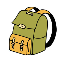 Bag for Outdoor Camping. Camping Concept, Simple style, Vector Illustration.