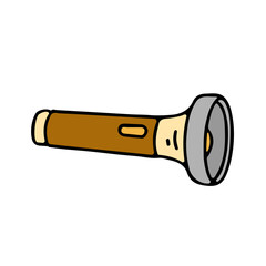 Flashlight. Camping Concept, Simple style, Vector Illustration.