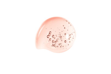 Transparent pink drop cosmetic flower serum, washing gel, micellar water
