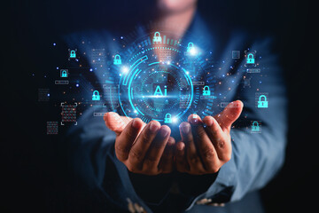 Engineers or business people use AI to analyze security systems to exchange industrial systems. Technology.	