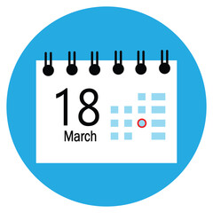 18 march icon with white background