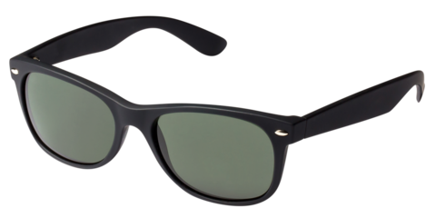 Dark green stylish fashion sunglasses, isolated on white background, cut out