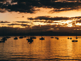 Por do sol Santo Ant&ocirc;nio de Lisboa