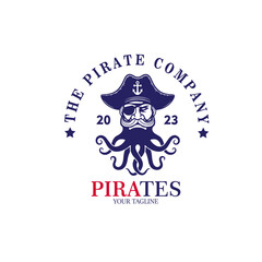 design vintage logo pirates vector illustration