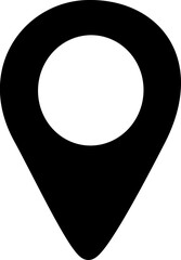 Black map pin. Location map icon. Pins location. Vector icon pin. Map pointer icon illustration. Replaceable vector design.	